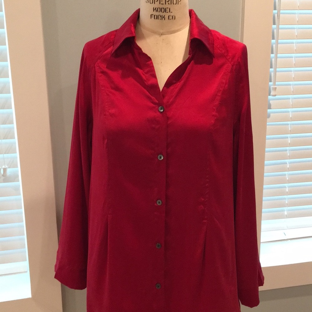 Donna Karan Silk Shirtdress Size S